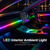 18-in-1 RGB LED Car Interior Ambient Lighting Kit – Dashboard, Door & Footwell Lights - Pluscenter