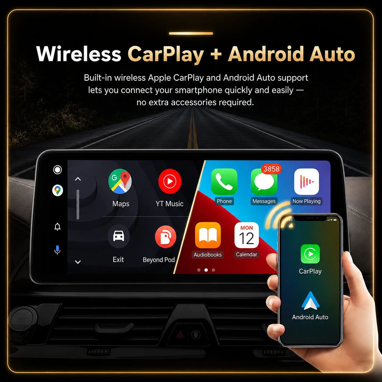 BMW X5 | 1999–2006 | E53 Android 14 Wireless CarPlay & Android Auto | Autoradio mit 10,25-Zoll-Bildschirm 