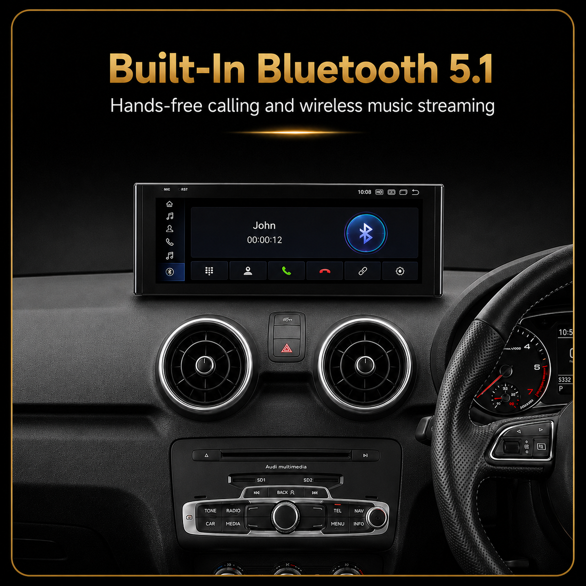 Audi A1 / S1 (2010–2018) Android 15 Autoradio – Kabelloses Apple CarPlay & Android Auto Headunit