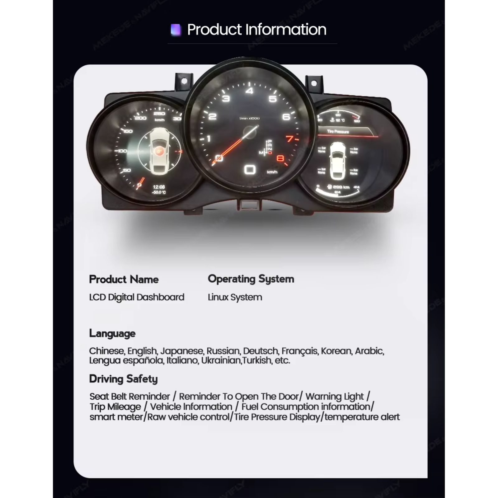 Für BMW | 3 4 Serie | 2012-2020 | F30 F31 F32 F34 F35 F36 F80 F82 | 12,3-Zoll-LCD-Digital-Cluster | Instrumenten-Cockpit-Tachometer | Armaturenbrett-Display 