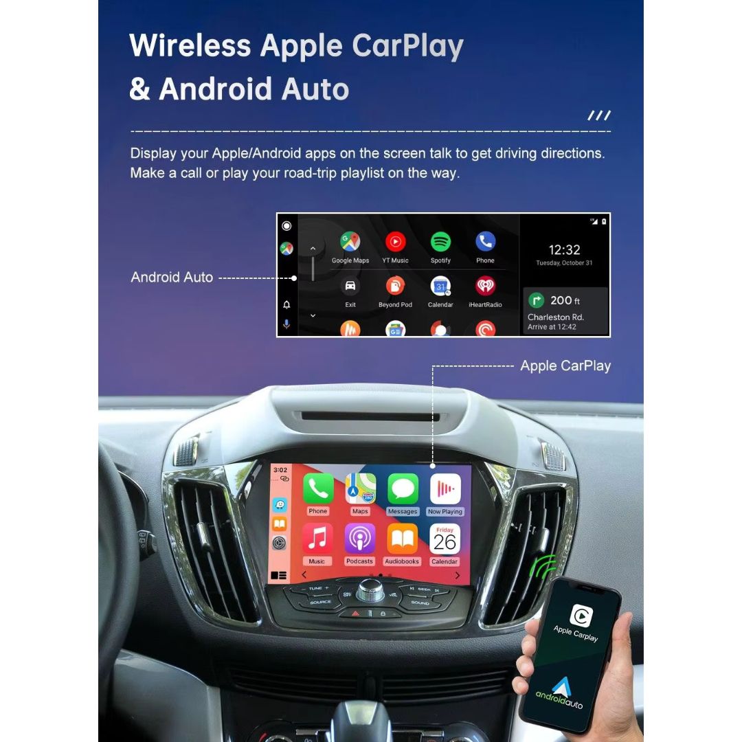 For Ford Wireless Apple CarPlay Retrofit Android Auto 2011-2016 SYNC 2