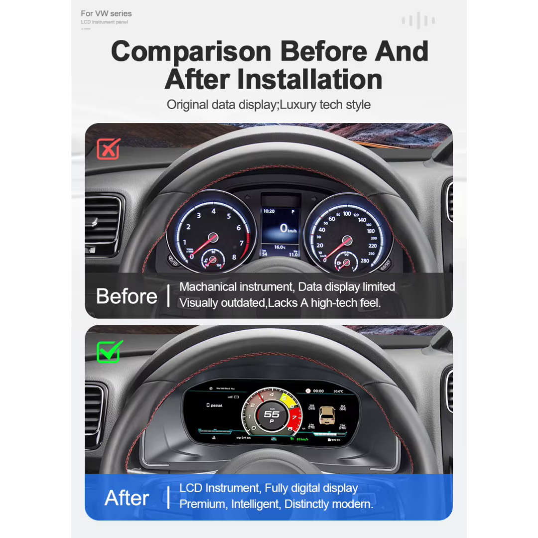 Für BMW | 3 4 Serie | 2012-2020 | F30 F31 F32 F34 F35 F36 F80 F82 | 12,3-Zoll-LCD-Digital-Cluster | Instrumenten-Cockpit-Tachometer | Armaturenbrett-Display 