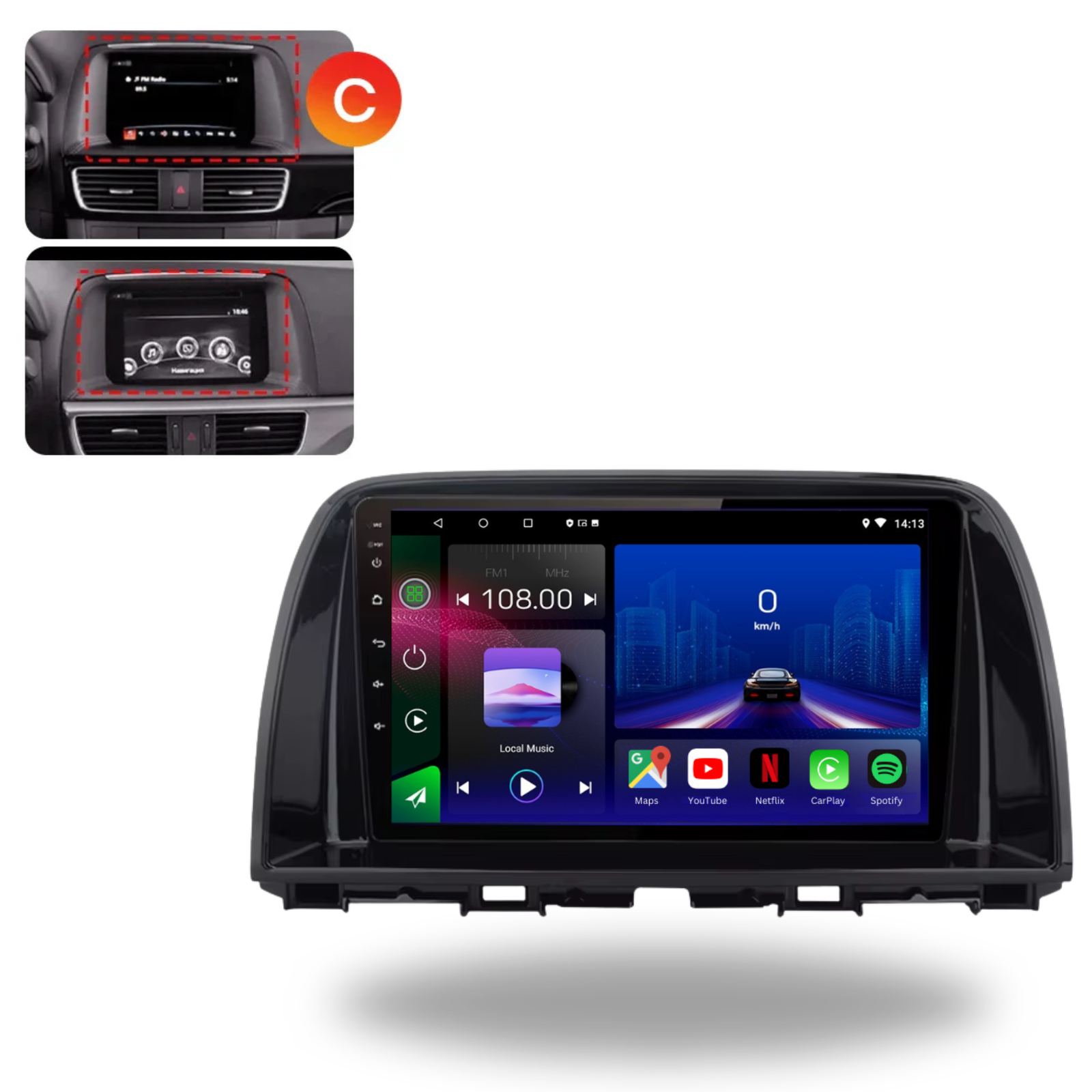 Ford Transit Tourneo | 2013-2019 | Android 12 | Autoradio-Kopfeinheit