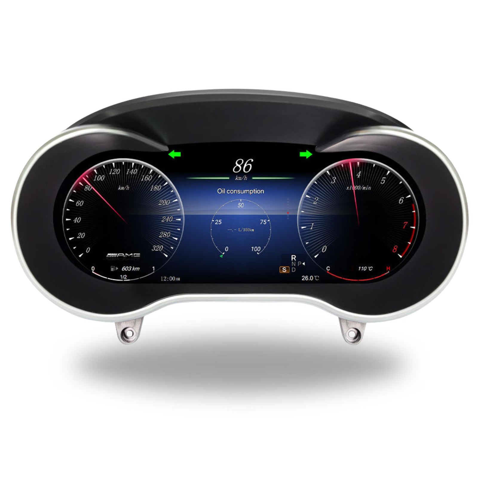 Mercedes-Benz C-Class W205 & GLC X205 Digital Instrument Cluster – Linux System LCD Dashboard (2015–2018)
