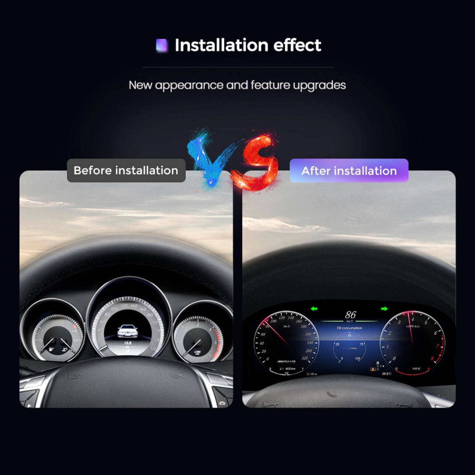 Mercedes-Benz A Class / CLA & GLA Digital Instrument Cluster – Linux System LCD Dashboard (2013–2019)