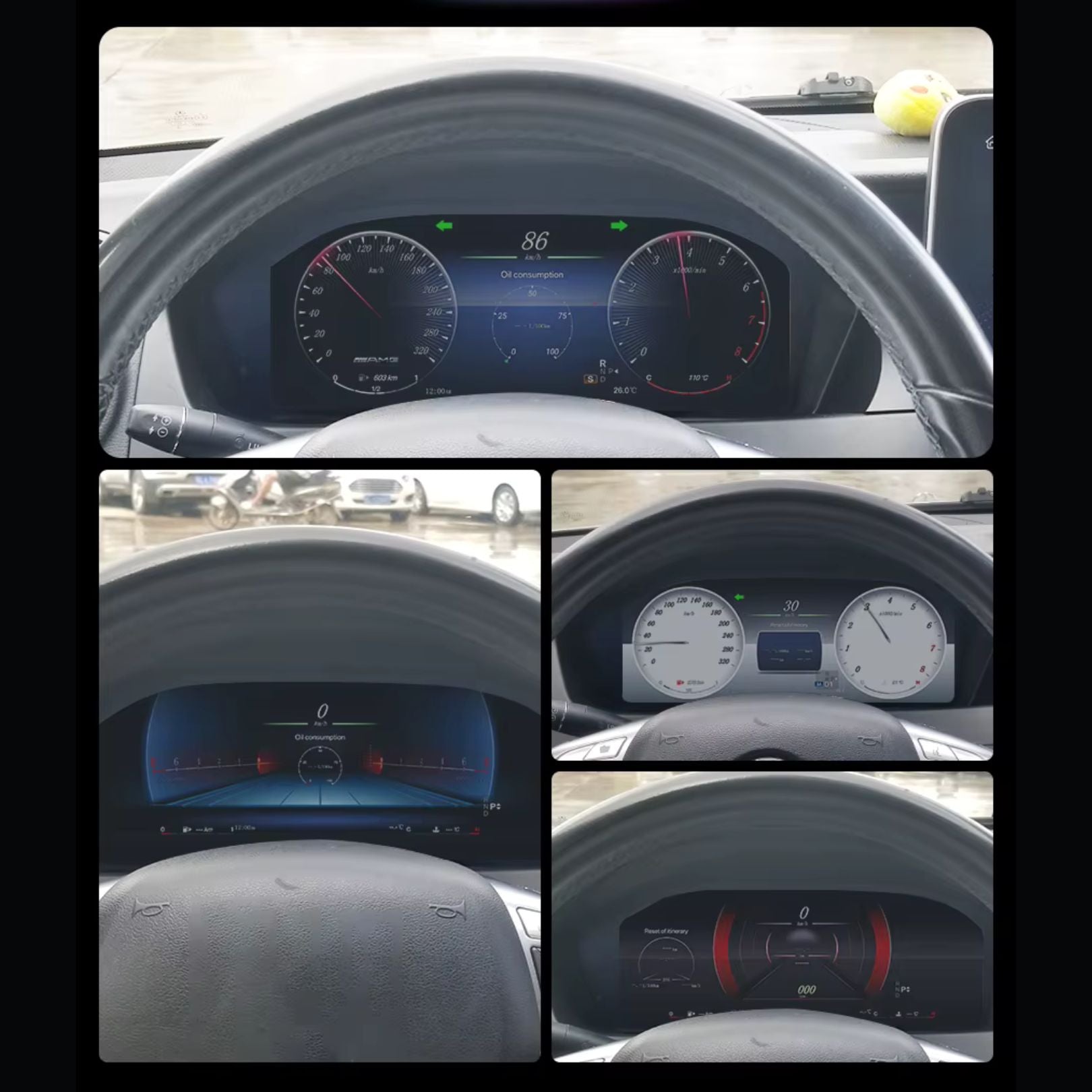 Mercedes-Benz C-Class W204 Digital Instrument Cluster – Linux System LCD Dashboard (2008–2010)