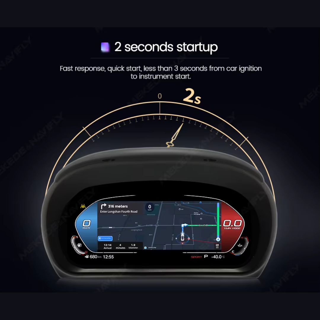 BMW 3 Series E90 / E91 / E92 11″ Digital Instrument Cluster – LCD Dashboard with CarPlay