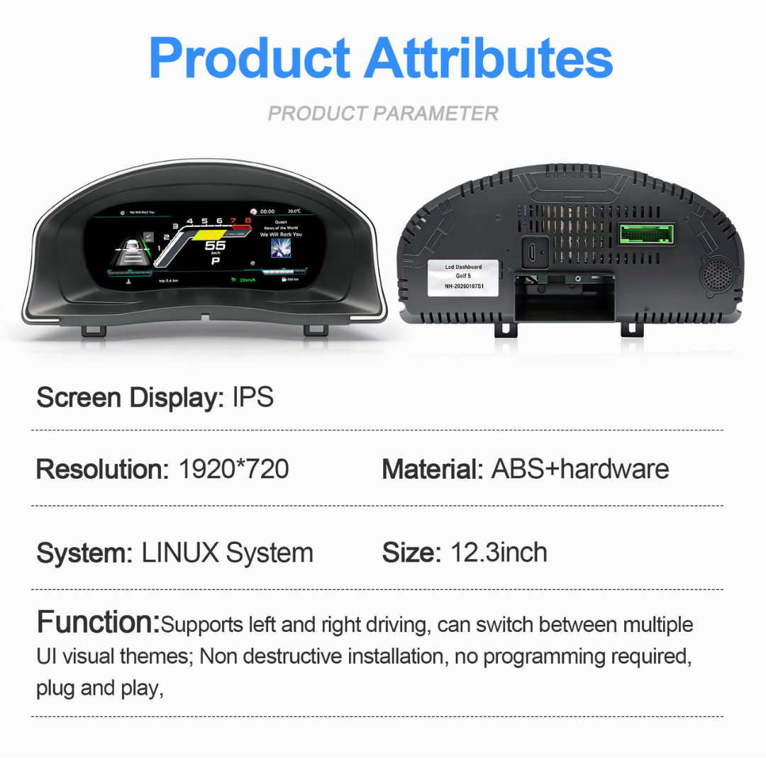 Für BMW | 3 4 Serie | 2012-2020 | F30 F31 F32 F34 F35 F36 F80 F82 | 12,3-Zoll-LCD-Digital-Cluster | Instrumenten-Cockpit-Tachometer | Armaturenbrett-Display 