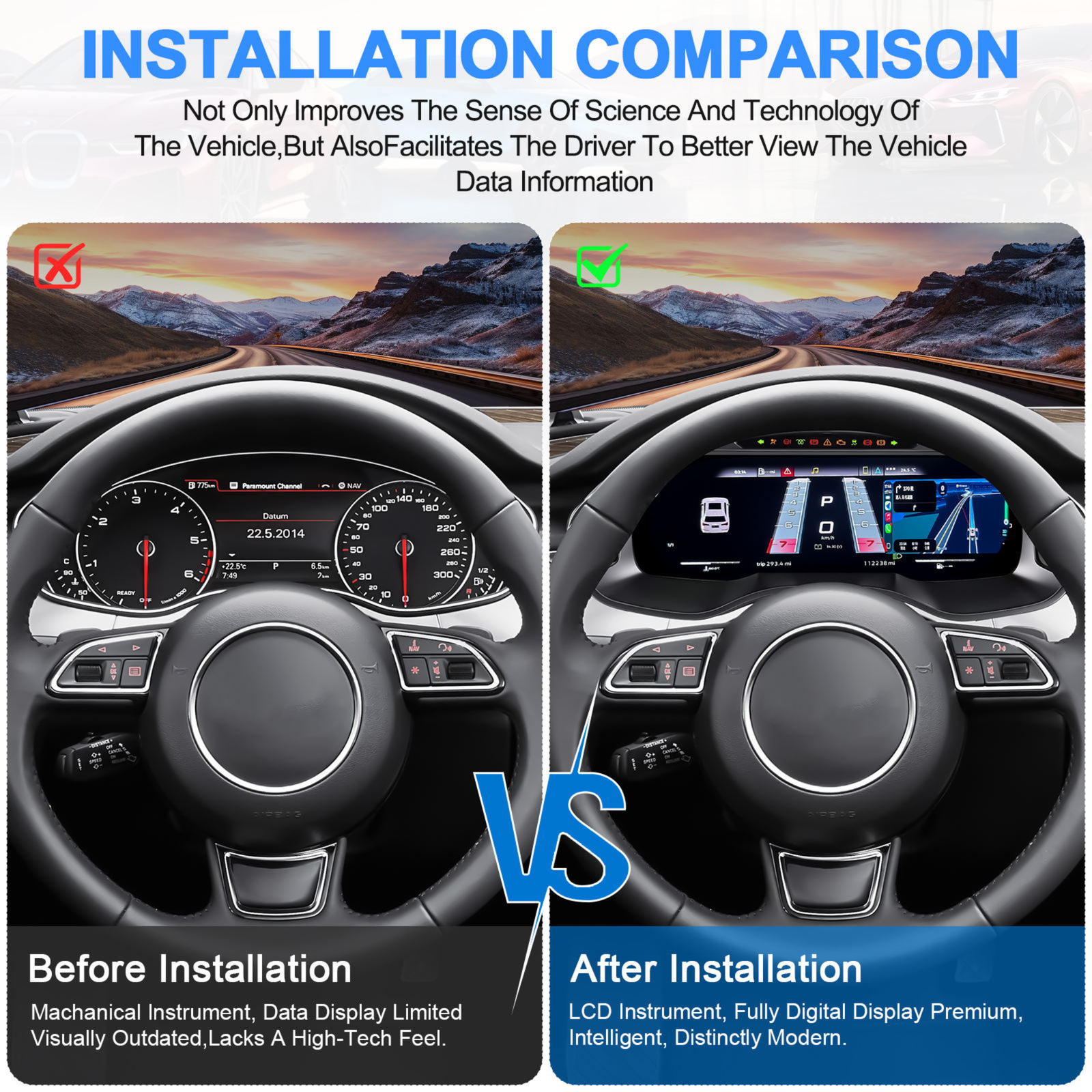 Für BMW | 3 4 Serie | 2012-2020 | F30 F31 F32 F34 F35 F36 F80 F82 | 12,3-Zoll-LCD-Digital-Cluster | Instrumenten-Cockpit-Tachometer | Armaturenbrett-Display 