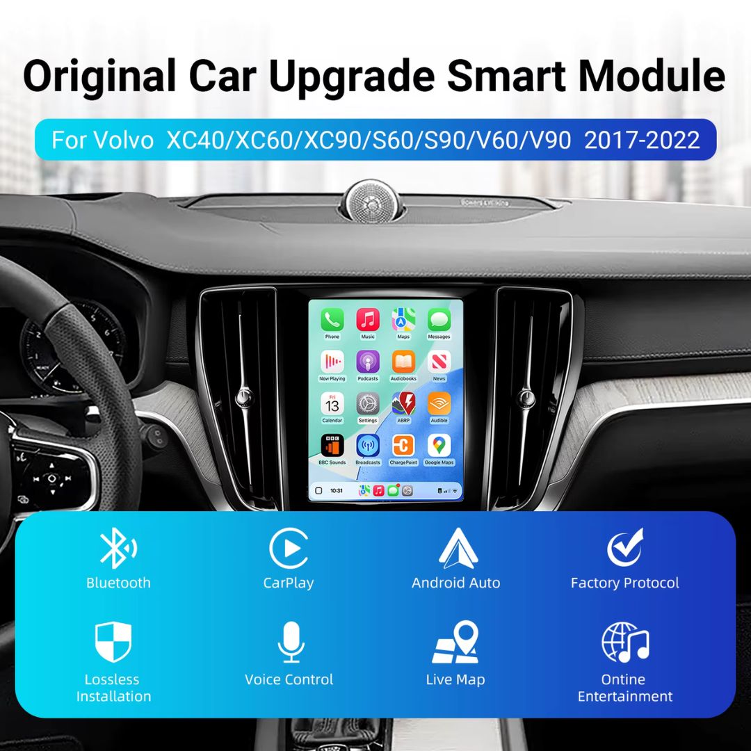 For Volvo Wireless Apple CarPlay Retrofit 2017-2022 Android Auto 9inch Original Screen