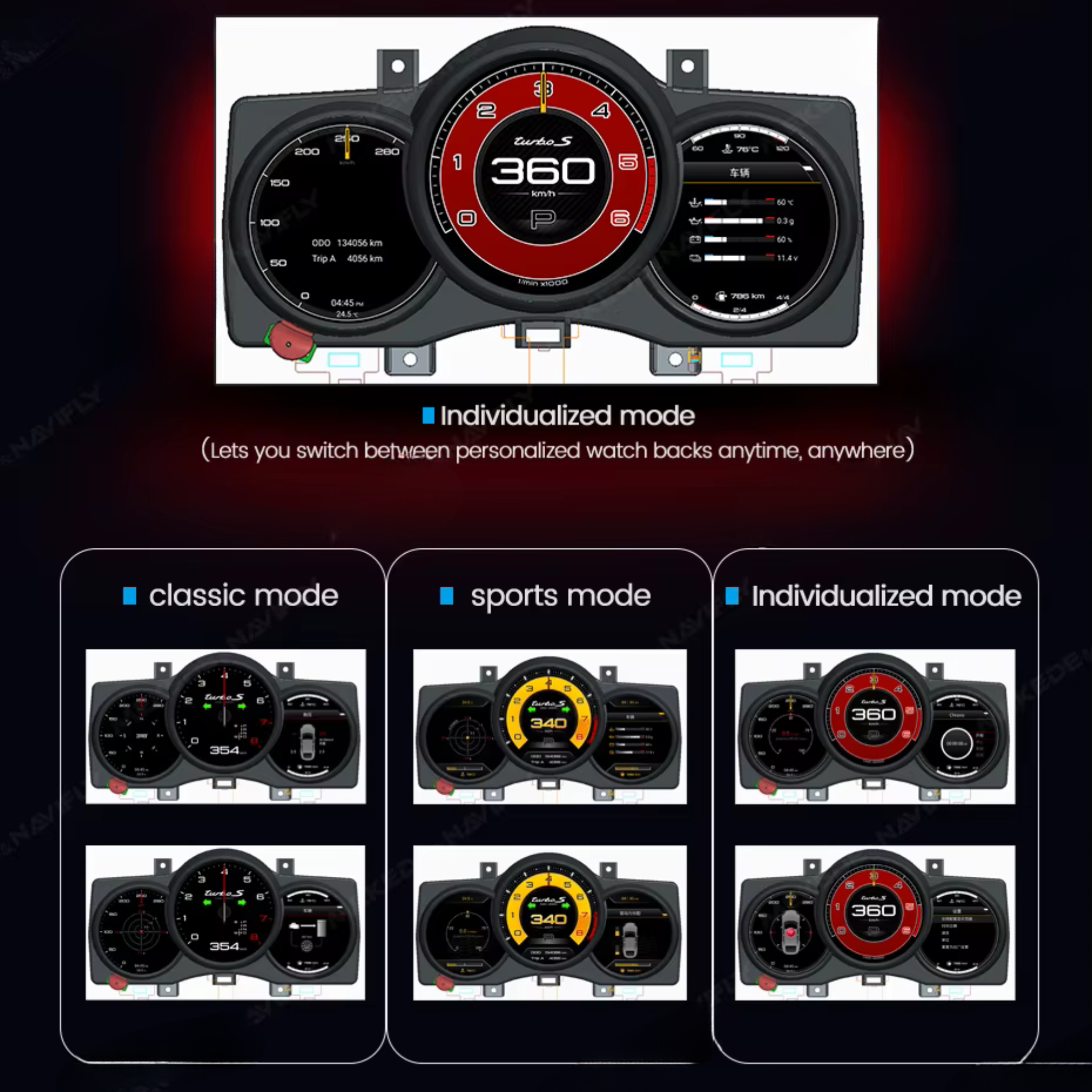 Für BMW | 3 4 Serie | 2012-2020 | F30 F31 F32 F34 F35 F36 F80 F82 | 12,3-Zoll-LCD-Digital-Cluster | Instrumenten-Cockpit-Tachometer | Armaturenbrett-Display 