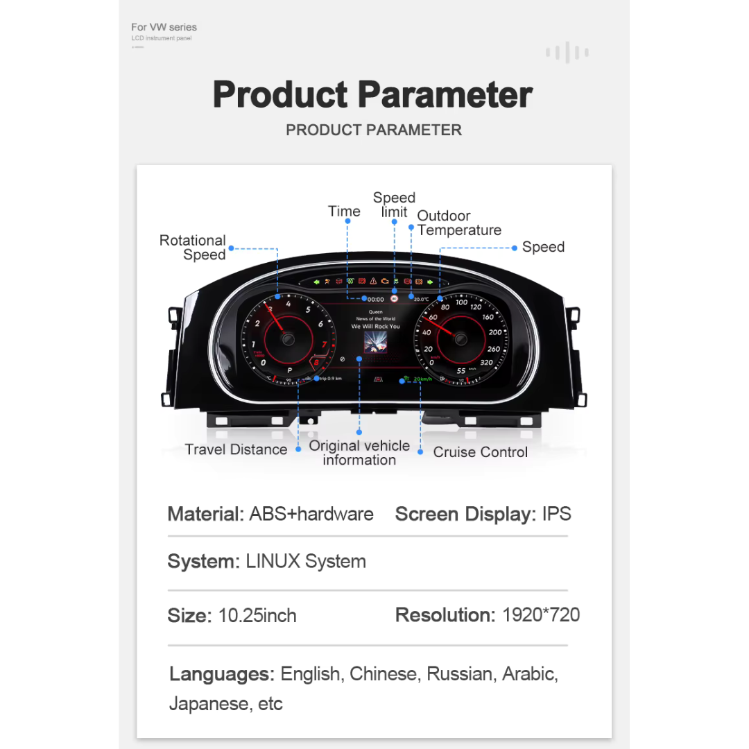 Für BMW | 3 4 Serie | 2012-2020 | F30 F31 F32 F34 F35 F36 F80 F82 | 12,3-Zoll-LCD-Digital-Cluster | Instrumenten-Cockpit-Tachometer | Armaturenbrett-Display 