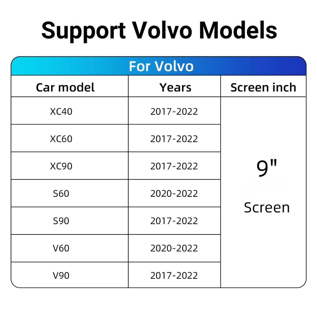 For Volvo Wireless Apple CarPlay Retrofit 2017-2022 Android Auto 9inch Original Screen