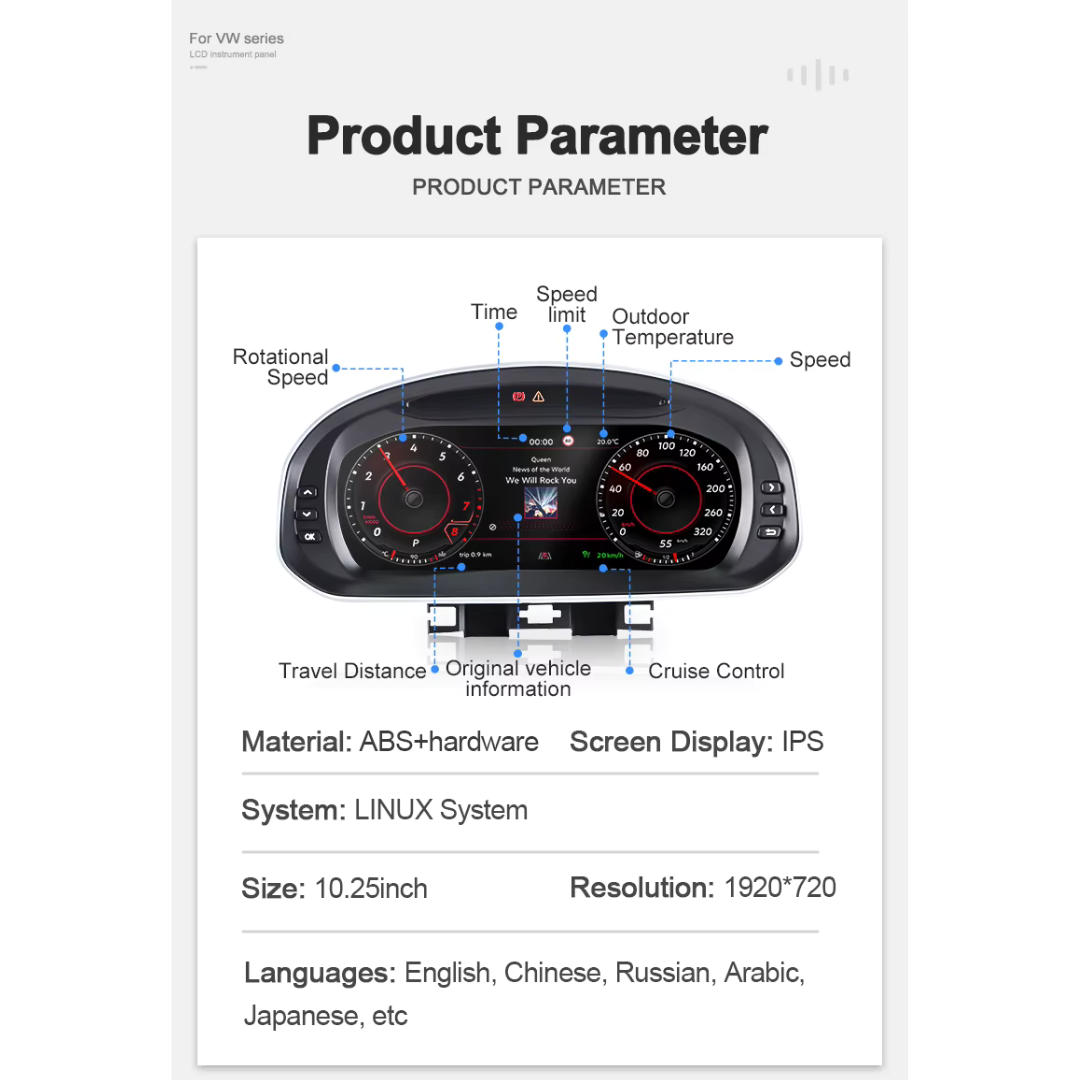 Für BMW | 3 4 Serie | 2012-2020 | F30 F31 F32 F34 F35 F36 F80 F82 | 12,3-Zoll-LCD-Digital-Cluster | Instrumenten-Cockpit-Tachometer | Armaturenbrett-Display 