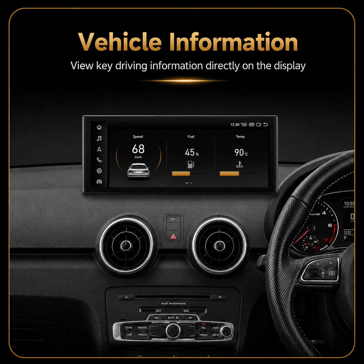 Audi A1 / S1 (2010–2018) Android 15 Autoradio – Kabelloses Apple CarPlay & Android Auto Headunit