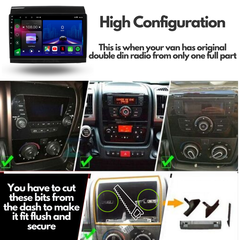FIAT Ducato | Peugeot Boxer | Citroen Relay | 2006-2022 | Android 13 | Car Stereo Head Unit - Pluscenter