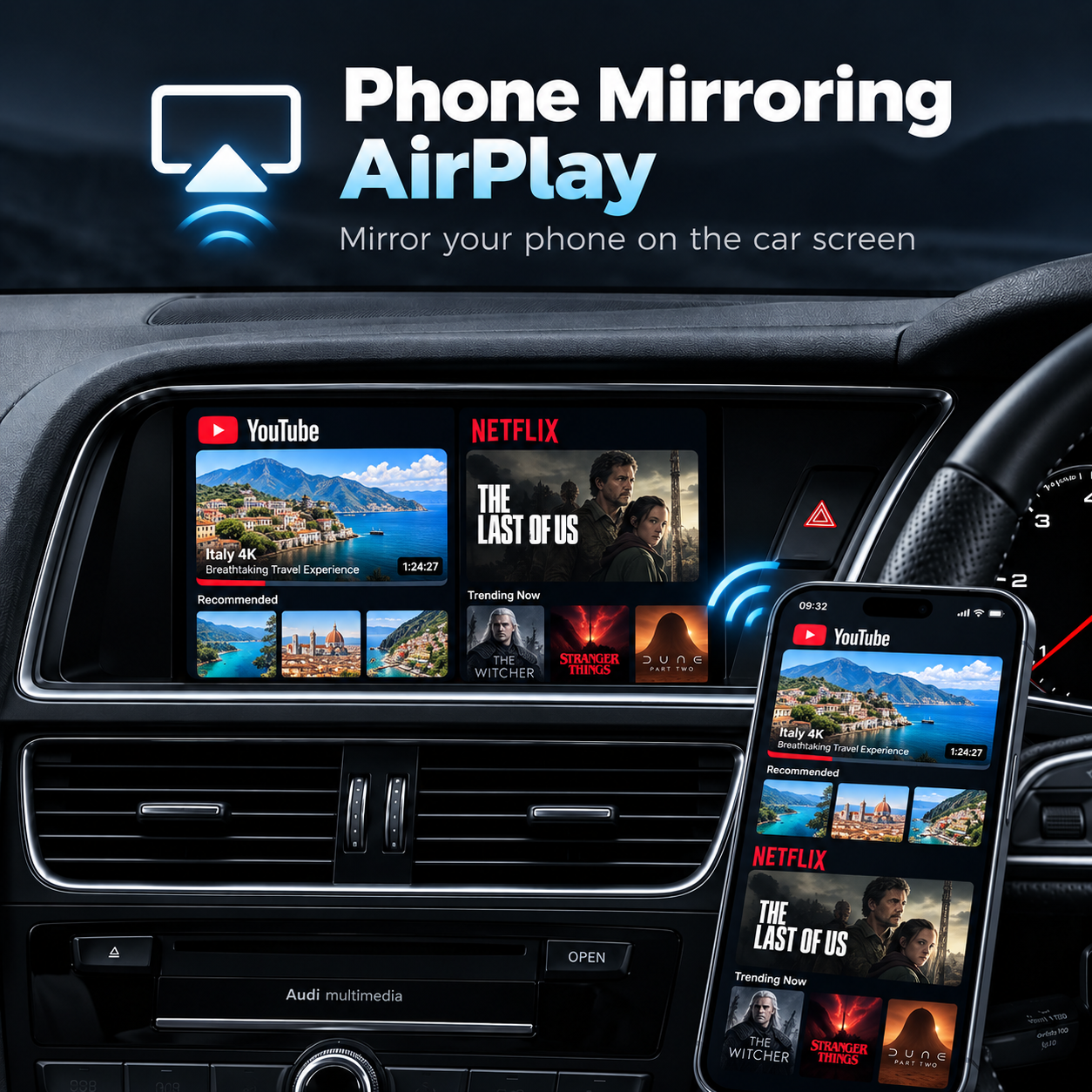 Audi Wireless Apple CarPlay Retrofit + Android Auto Decoder | OEM Integration