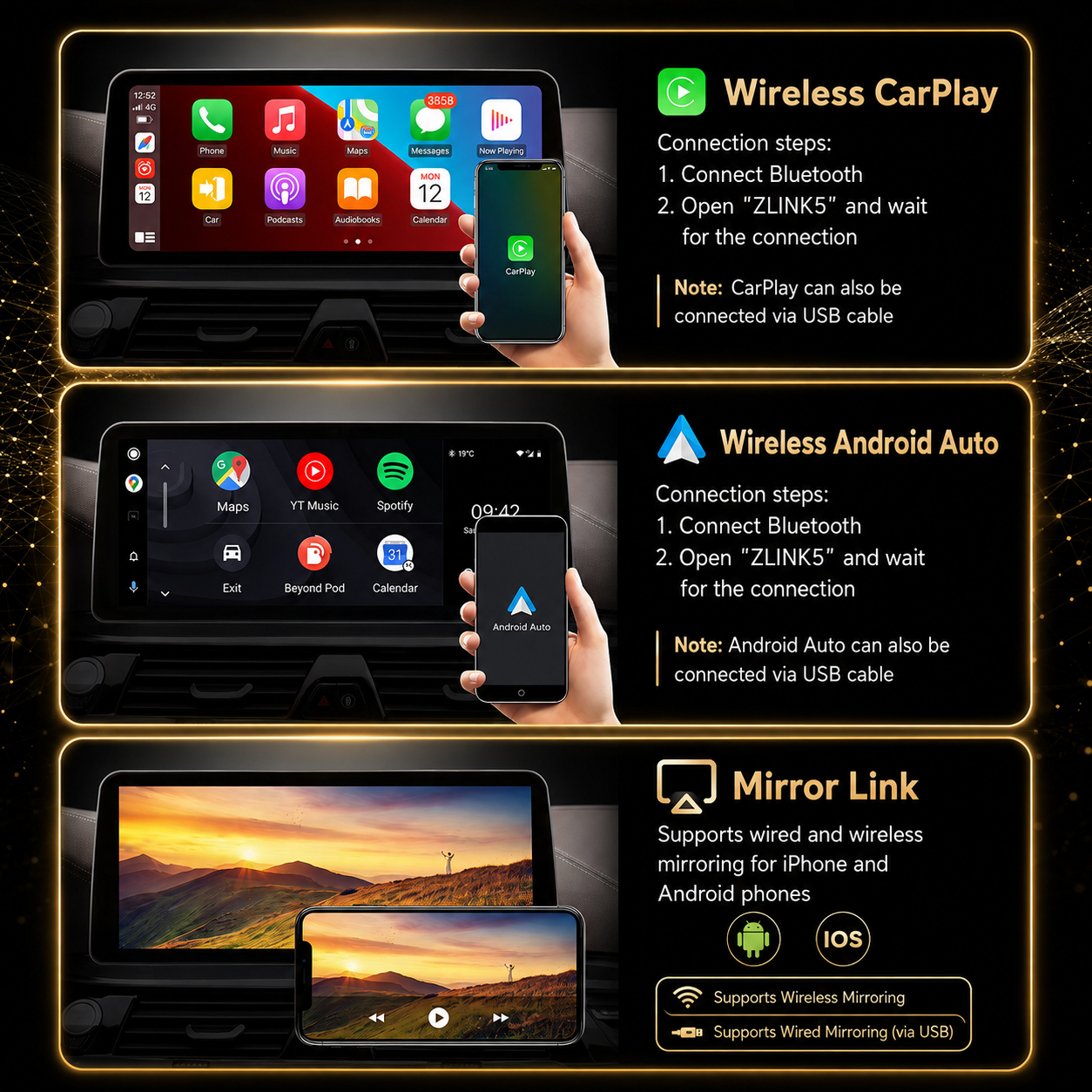 BMW 2er Active Tourer | 2014–2019 | F45, F46, F87 | Android 14 Wireless CarPlay & Android Auto | Autoradio | NBT EVO 