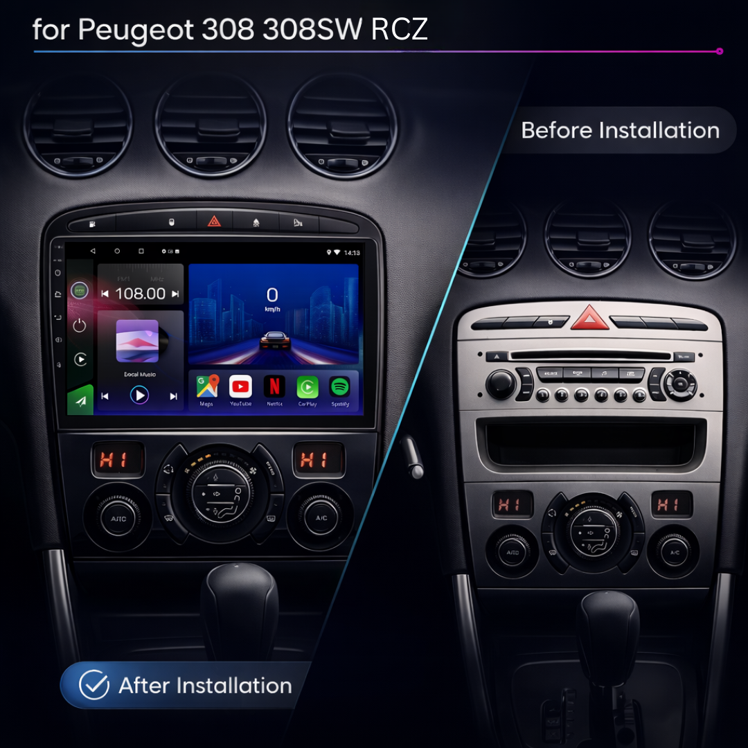 Peugeot 108 | Citroen C1 | Toyota Aygo | Android 12 | Autoradio-Kopfeinheit