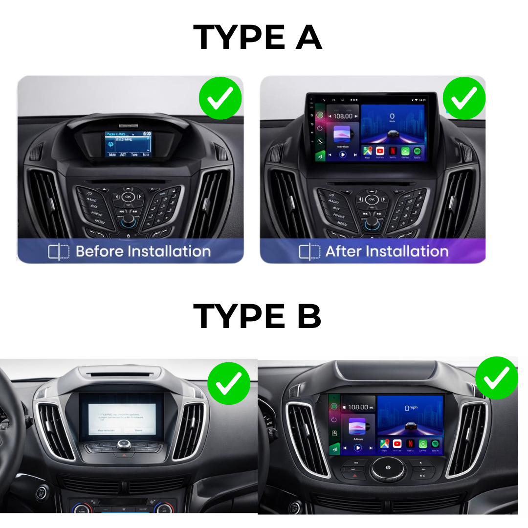 Ford | Kuga Escape C-Max | 2012-2019 | Android 12 | Autoradio | Haupteinheit