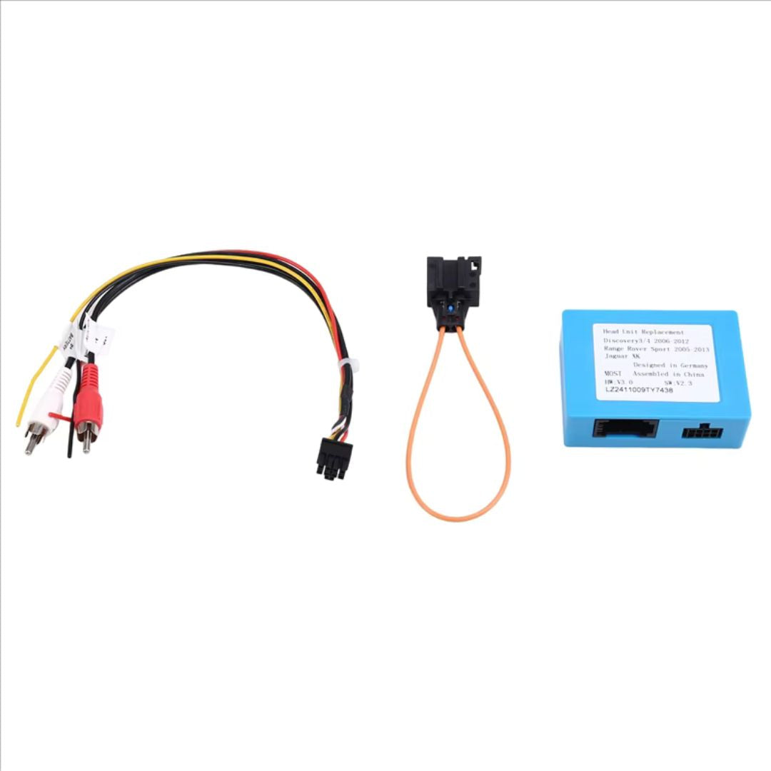 For Land Rover Range Rover Jaguar Aux Optical Fiber Optic Box Decoder Amplifier Adapter
