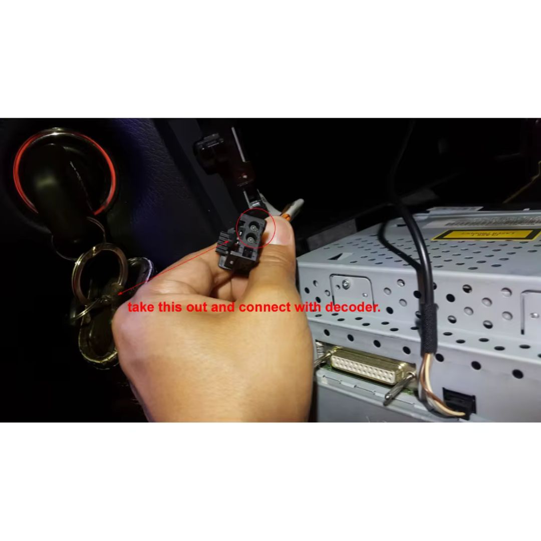 For Audi BMW Mercedes Porsche Aux Optical Fiber Optic Box Decoder Amplifier Adapter