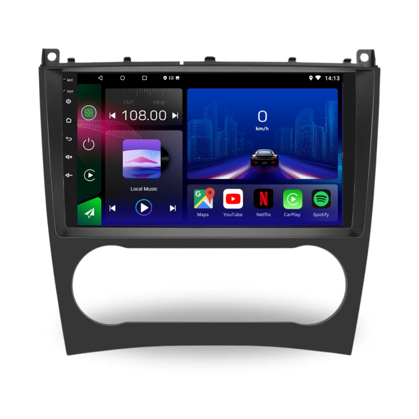 Mercedes C Class G CLC CLK W203 W209 W463 2005-2009 Android 14 Wireless CarPlay & Android Auto Car Stereo Head Unit