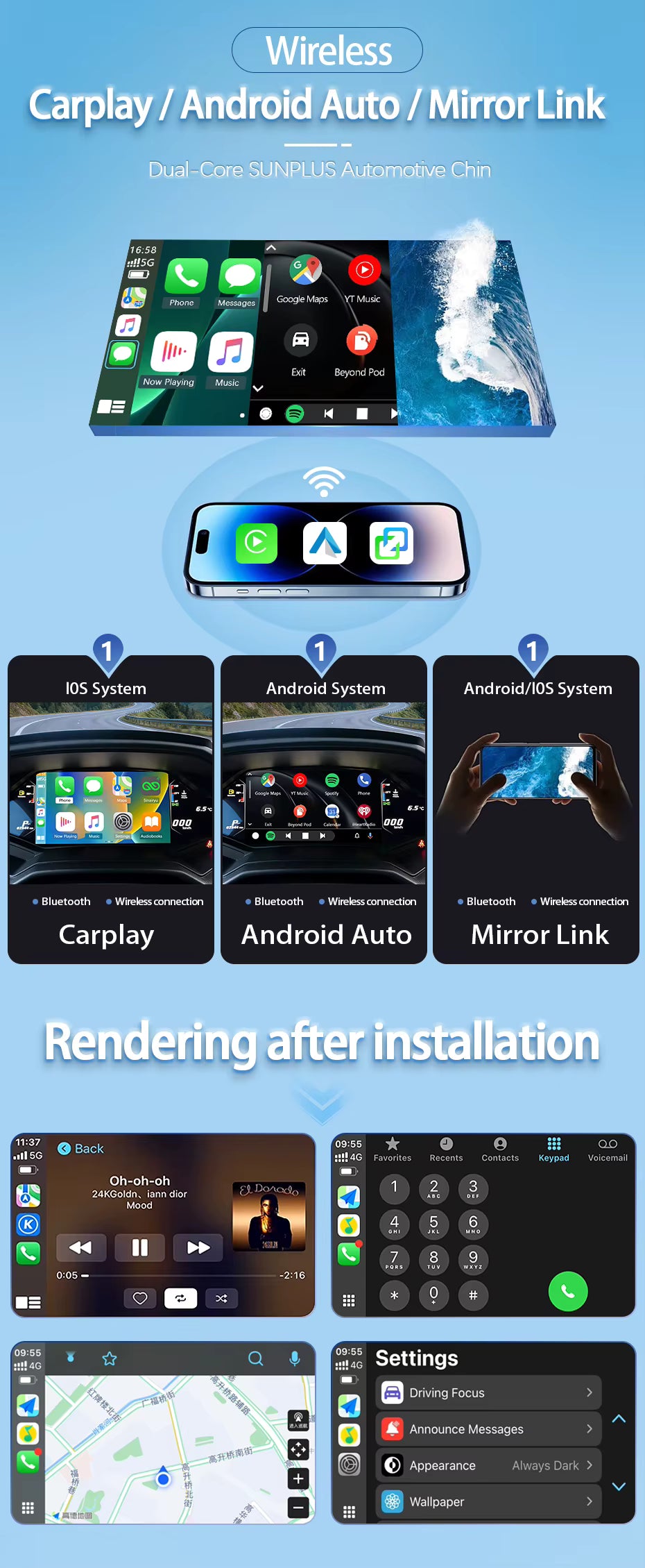 For Lamborghini Wireless Apple CarPlay Retrofit Android Auto Aventador Huracan - Pluscenter