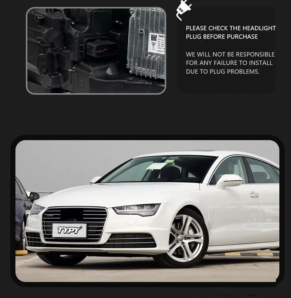 Audi | A7 S7 RS7 | 2011-2018 | Car Headlights LED Rear Tail Lights Sequential Turn Signal | Facelift - Pluscenter