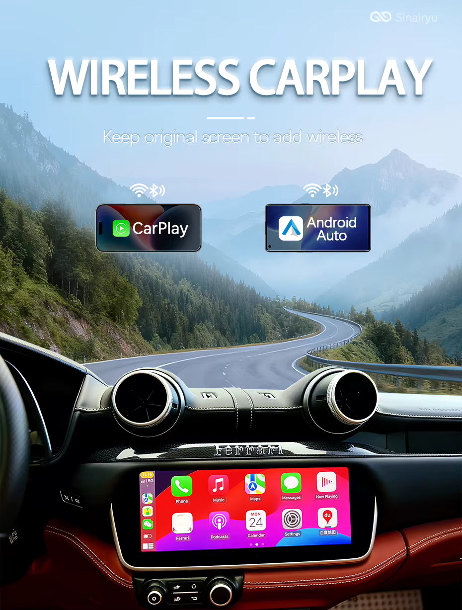 For Ferrari Wireless Apple CarPlay Retrofit Android Auto - Pluscenter