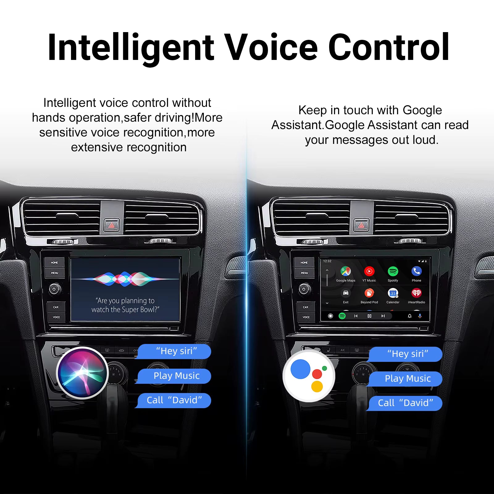 For Volkswagen Seat Skoda Wireless Apple CarPlay Retrofit Android Auto MIB1 & MIB2