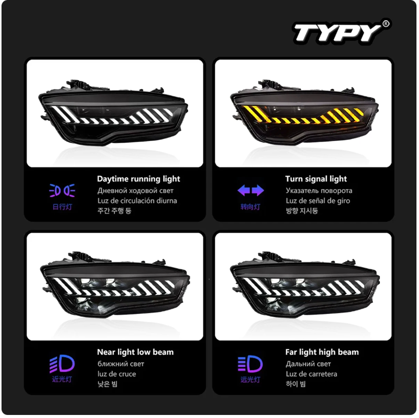 Audi | A7 S7 RS7 | 2011-2018 | Car Headlights LED Rear Tail Lights Sequential Turn Signal | Upgrade - Pluscenter