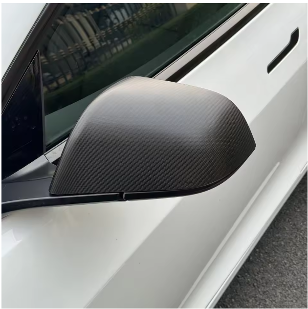 For Tesla 3 | Y Real Carbon Fiber Mirror Cover - Pluscenter
