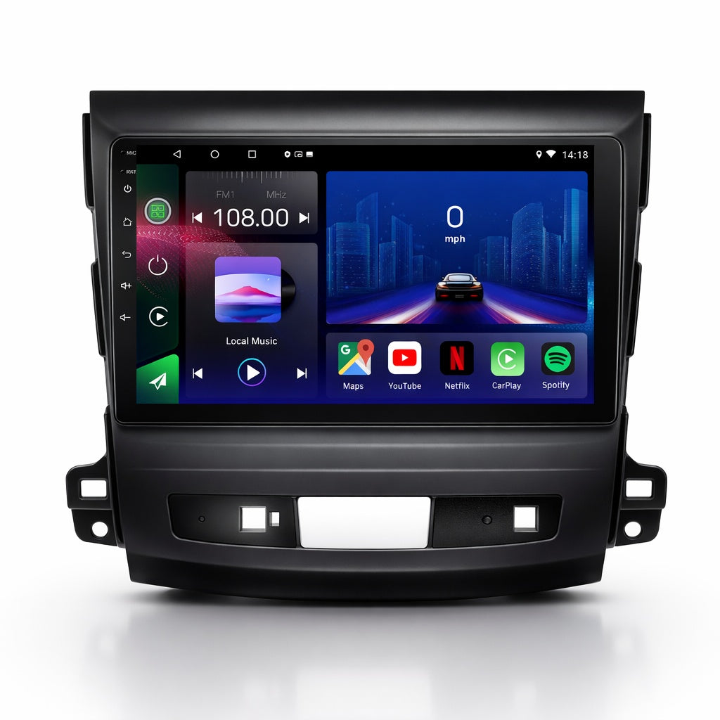 Citroen C-Crosser Peugeot 4007 Mitsubishi Outlander Android 14 Car Stereo Head Unit CarPlay Android Auto - Pluscenter