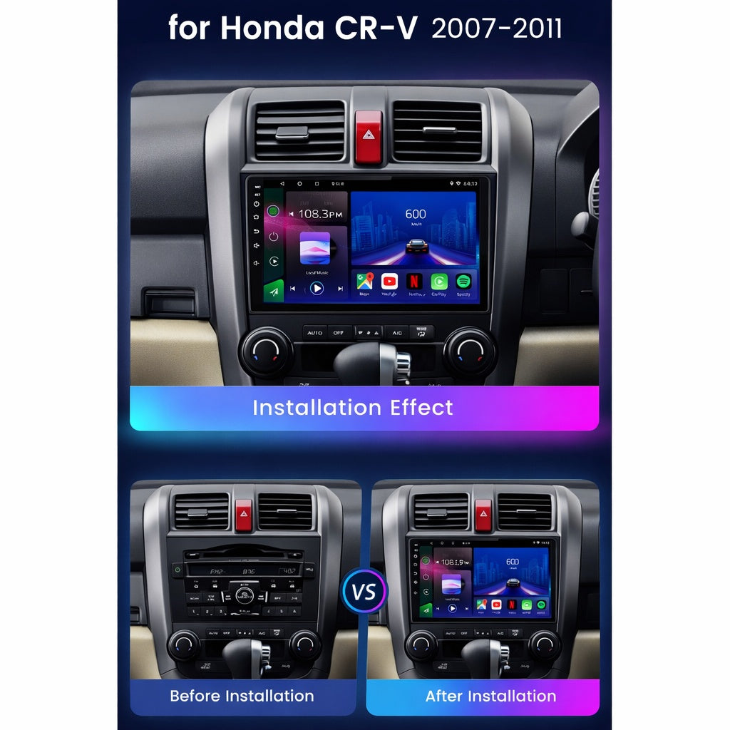 Honda CRV 2007-2011 Android 14 Car Stereo Head Unit CarPlay Android Auto - Pluscenter