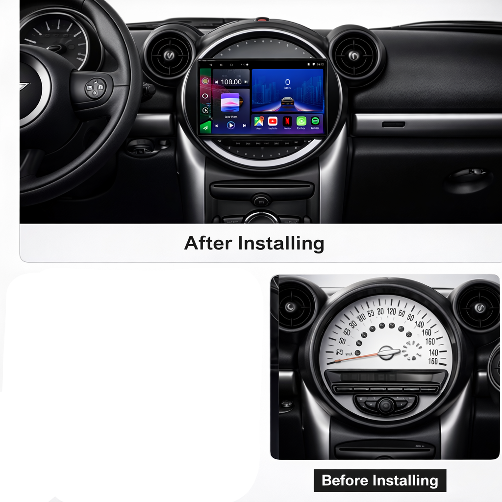 Mini 2011-2013 R56 R60 R51 Android 15 Car Stereo Head Unit | CarPlay & Android Auto - Pluscenter