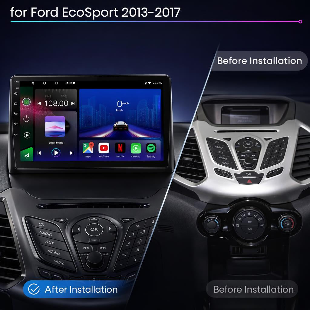 Ford Ecosport 2013-2017 Android 14 Car Stereo Head Unit CarPlay Android Auto - Pluscenter