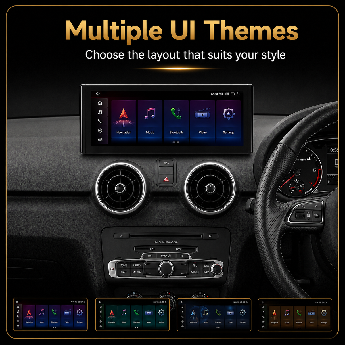 Audi A1 / S1 (2010–2018) Android 15 Autoradio – Kabelloses Apple CarPlay & Android Auto Headunit