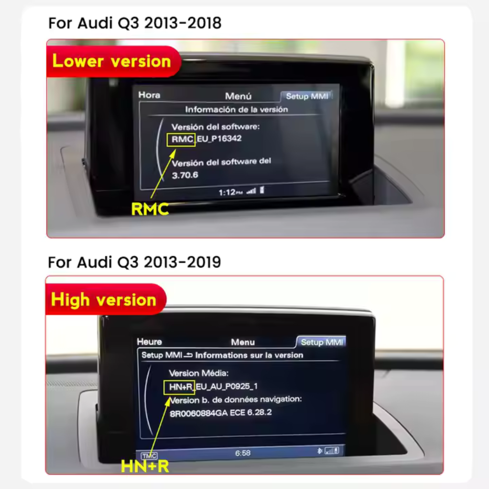 Audi Q3 RSQ3 | 2013-2019 | Android 13 Wireless CarPlay & Android Auto | Car Stereo Head Unit - Pluscenter