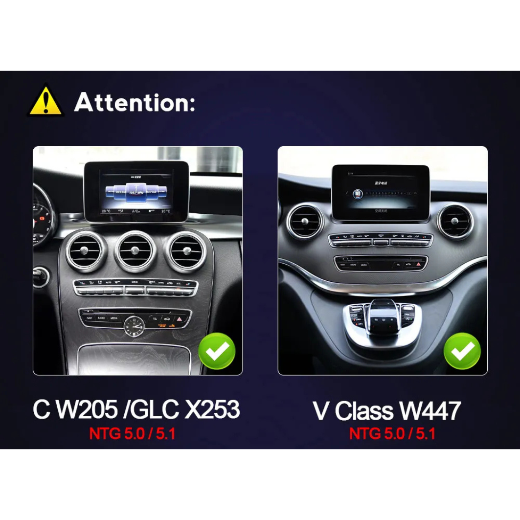 Mercedes C Class GLC V-Class Vito 2014-2019 W205 X253 W446 Android 13 Car Stereo Wireless CarPlay & Android Auto Head Unit - DriveCast