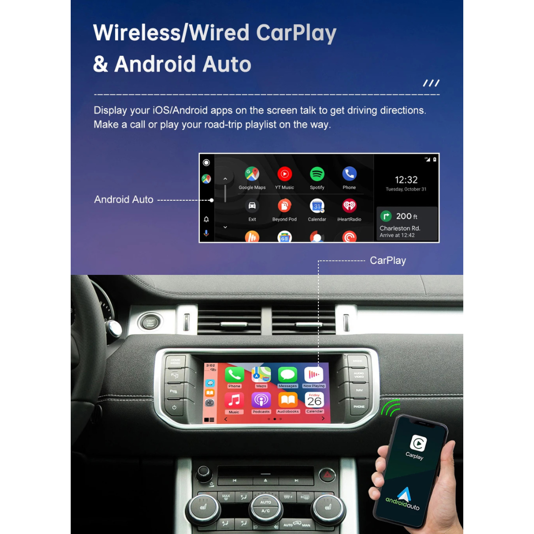 Wireless Apple CarPlay & Android Auto Retrofit for Land Rover, Range Rover & Jaguar 2012–2018 - Pluscenter