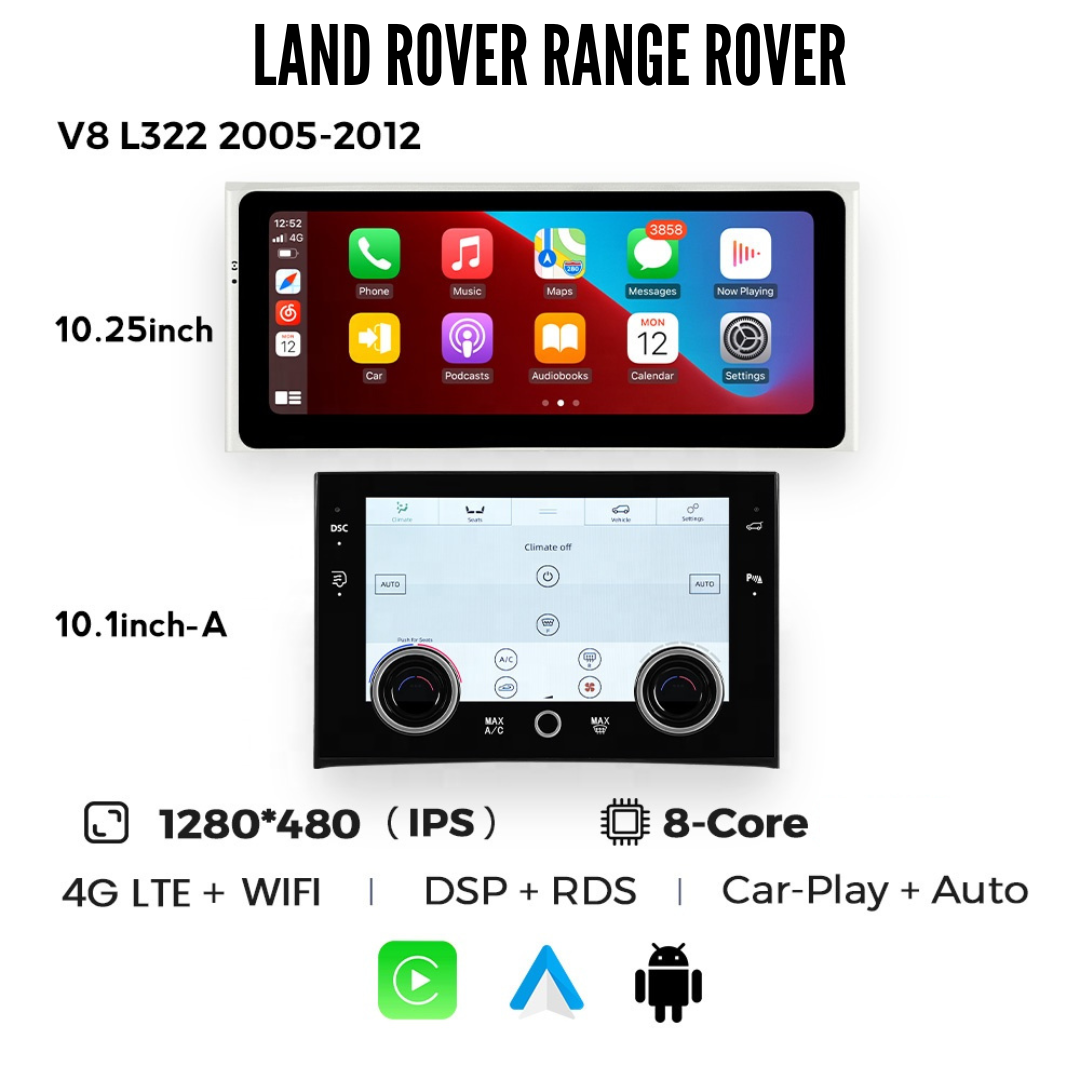 Range Rover L322 | 2002-2012 | Android 14 Wireless CarPlay & Android Auto | Car Stereo Head Unit | Land Rover - Pluscenter