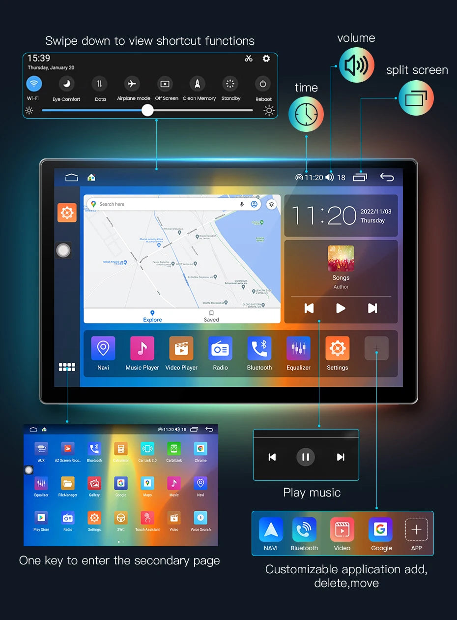 Tesla Model | 13.3inch | For Any Cars | Android 13 | Car Stereo | Head Unit - Pluscenter