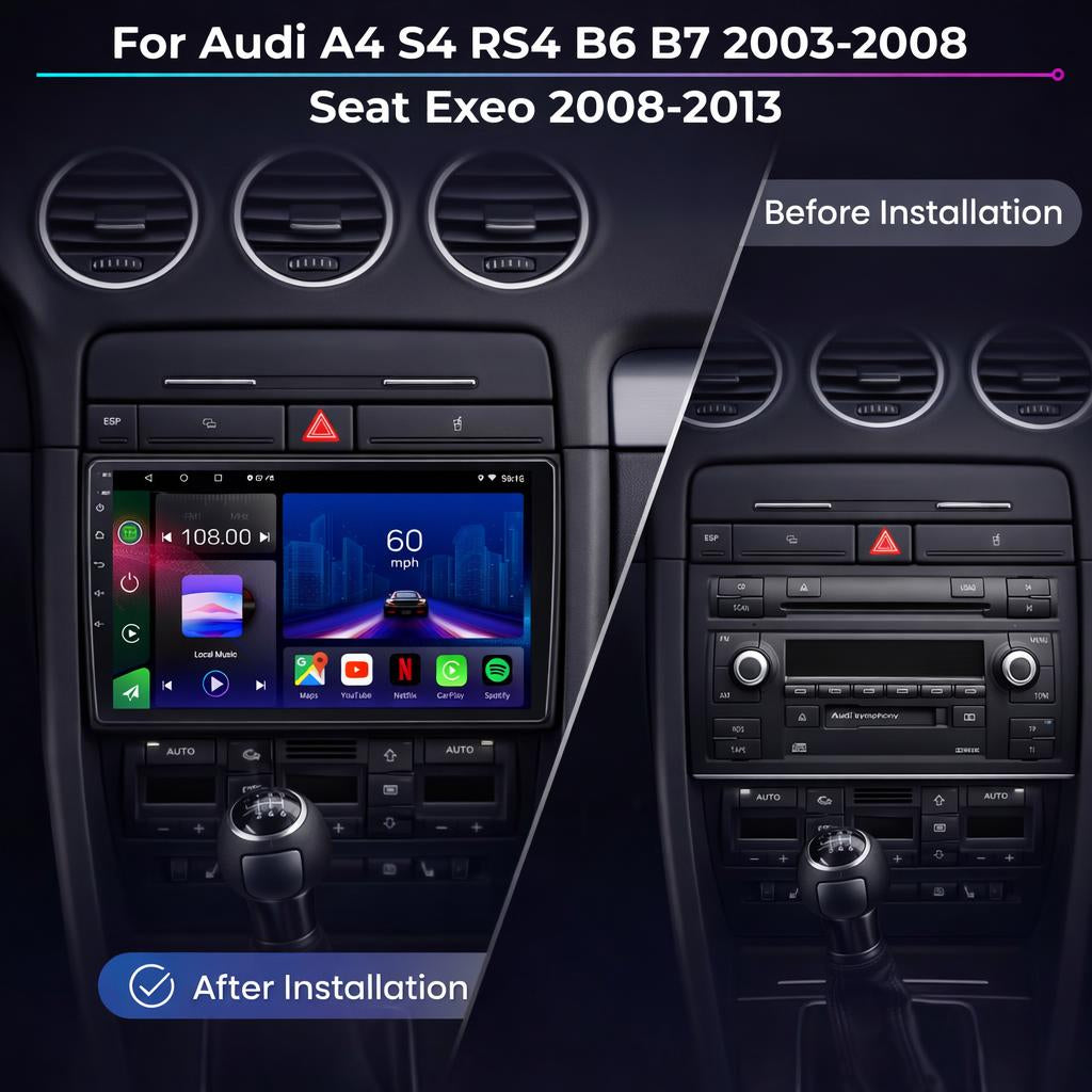Audi A4 S RS B6 B7 Seat Exeo Android Car Stereo Head Unit CarPlay Android Auto