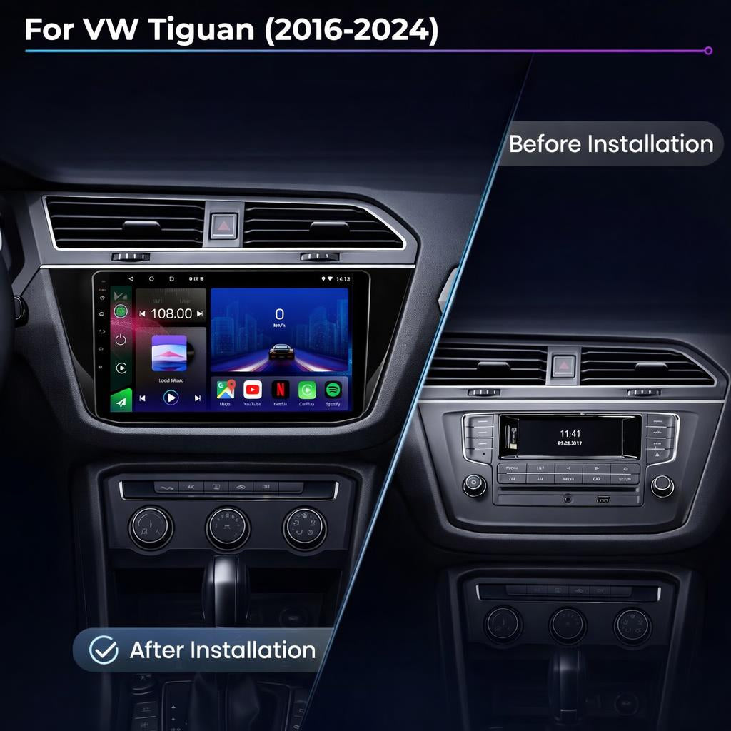 Volkswagen | Tiguan | 2016-2024 | Android 14 | Car Stereo | Head Unit - Pluscenter