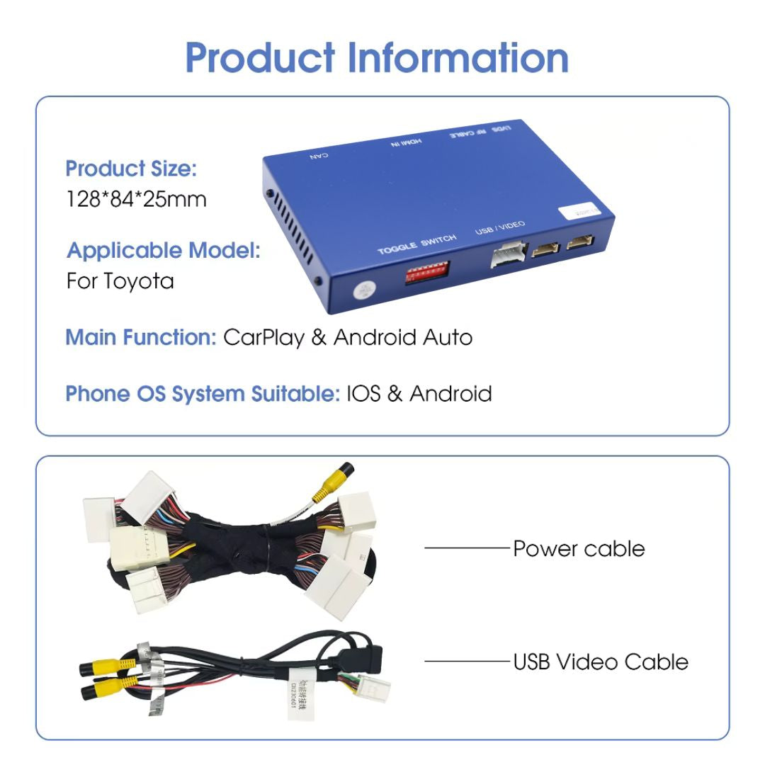 For Toyota Wireless Apple CarPlay Retrofit Android Auto Touch 2 & Entune 2.0 - Pluscenter