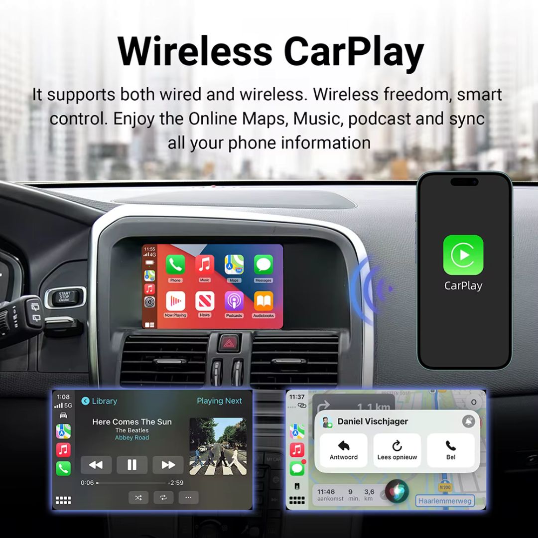 For Volvo Wireless Apple CarPlay Retrofit 2015-2020 Android Auto 7inch Original Screen - Pluscenter