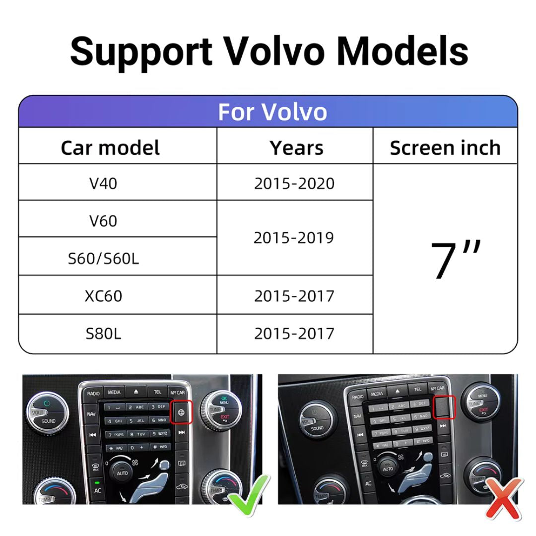 For Volvo Wireless Apple CarPlay Retrofit 2015-2020 Android Auto 7inch Original Screen - Pluscenter