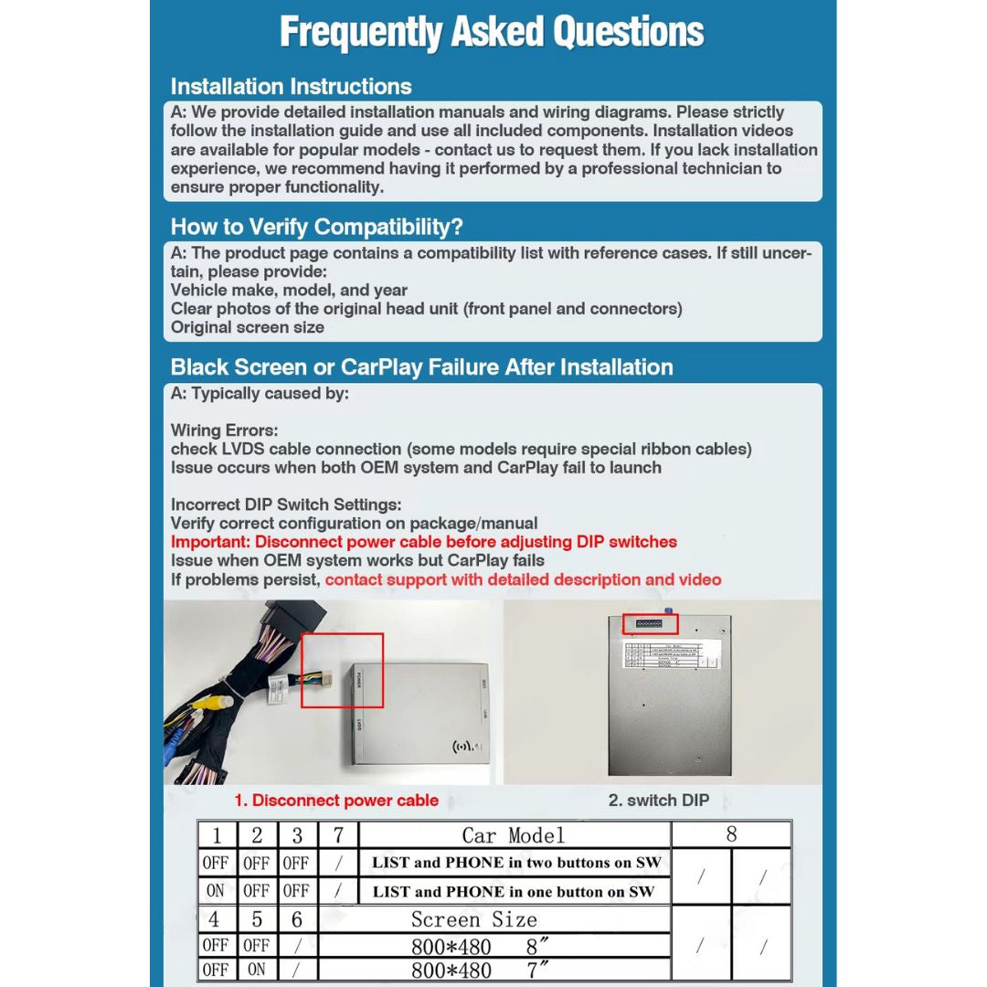 For Citroen Peugeot Vauxhall Toyota Wireless Apple CarPlay Retrofit Android Auto RCC & NAC - Pluscenter