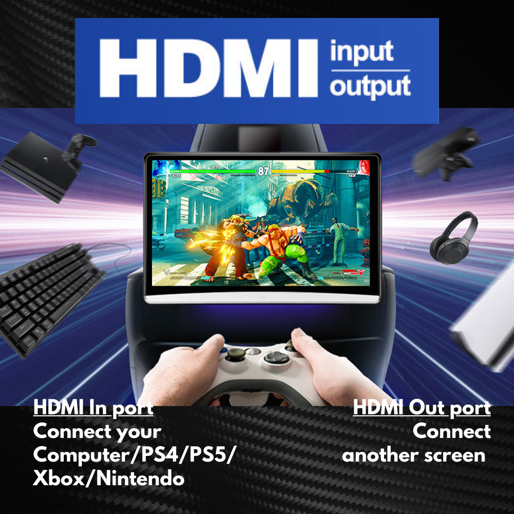 Headrest 13.3inch Android 12 4+64GB Screen 4K Car Monitor Multifunction Tablet Touch Screen Display - Pluscenter